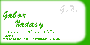 gabor nadasy business card